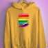 Original Gilbert Baker LGBTQ Gay Pride Flag Ripped Reveal Hoodie - Mustard